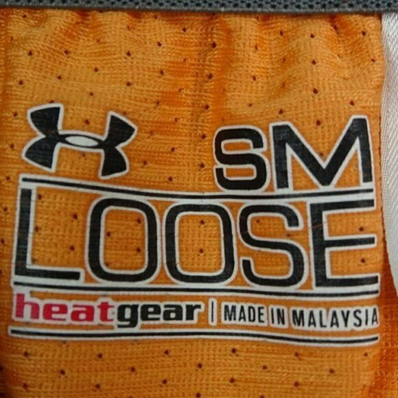 Under Armour Orange/Yellow/Purple Tie Heat Gear Loose Shorts Small - Picture 5 of 7